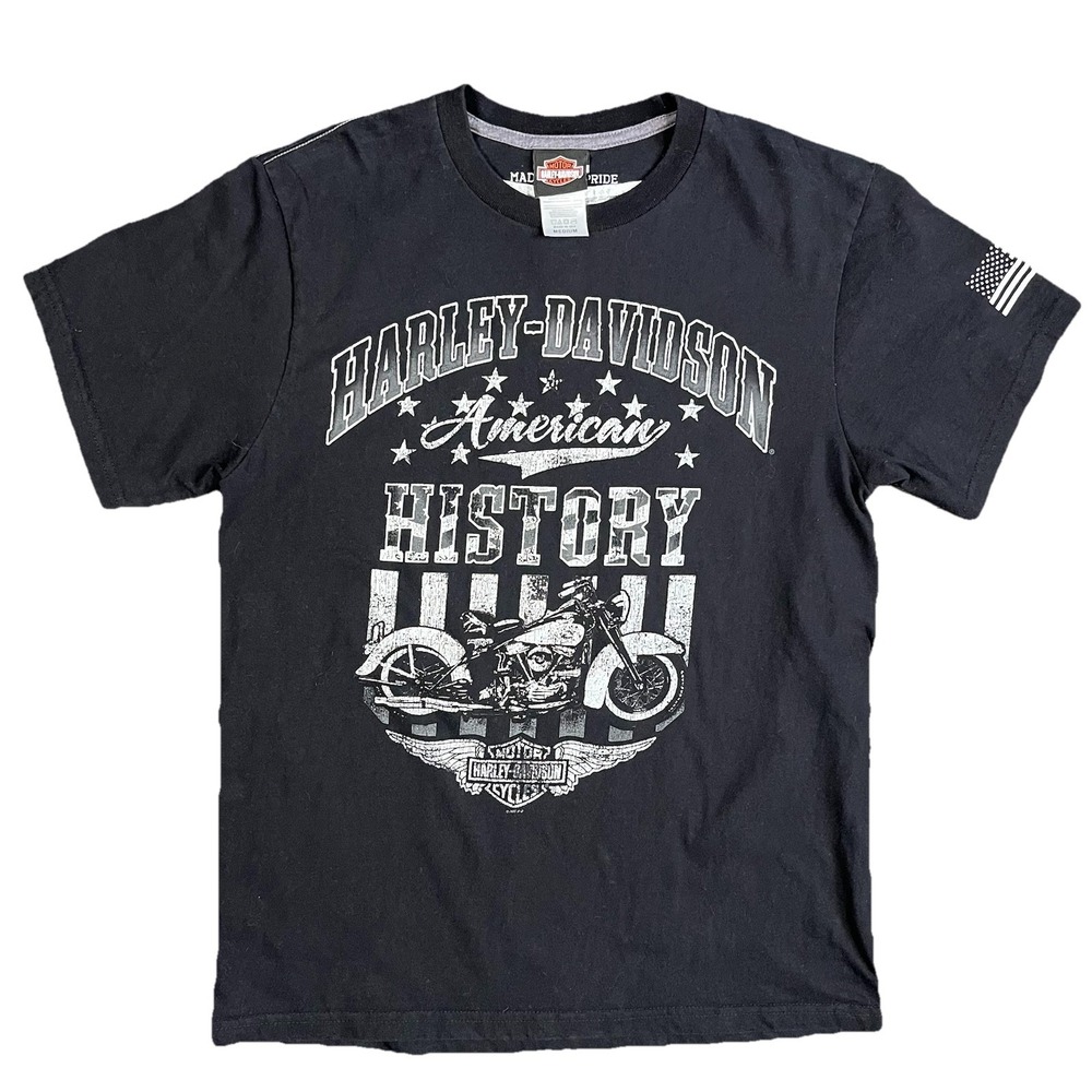 Harley Davidson House Of Harley‎ Wisconsin Double Graphic Mens M Biker Grunge